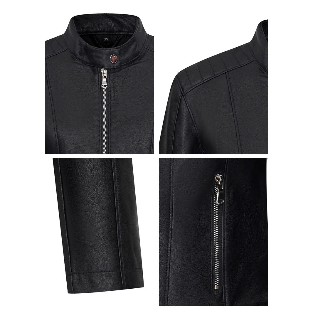 Women's outerwear leather jacket